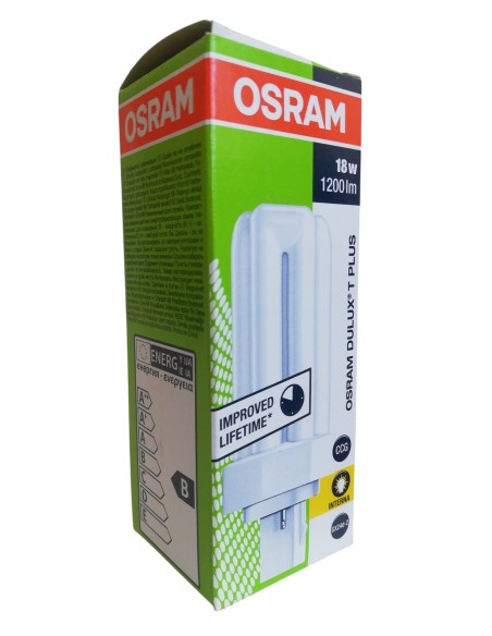 Ampoule Osram DT18827 Dulux-T Plus GX24D-2 18W/827 avec démarreur 2 broches